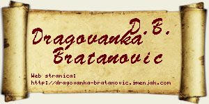 Dragovanka Bratanović vizit kartica